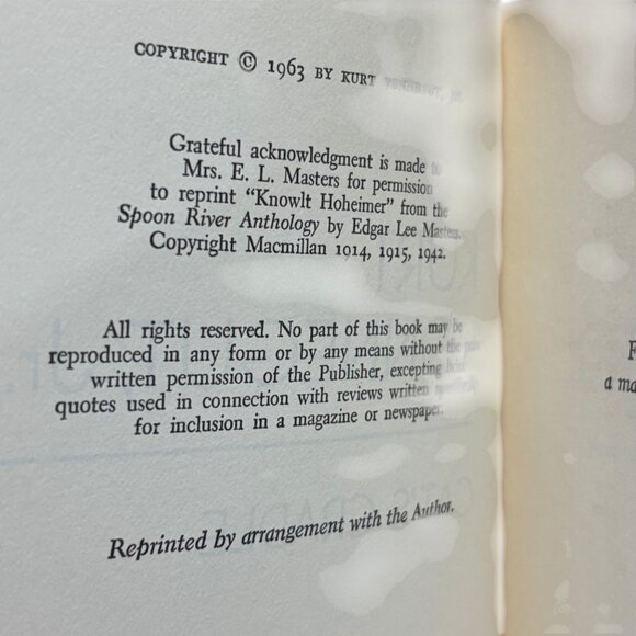 Kurt Vonnegut Jr. Hardcover Books Set Of 3: Player Piano God Bless You Mr. Rosew - Picture 5 of 8